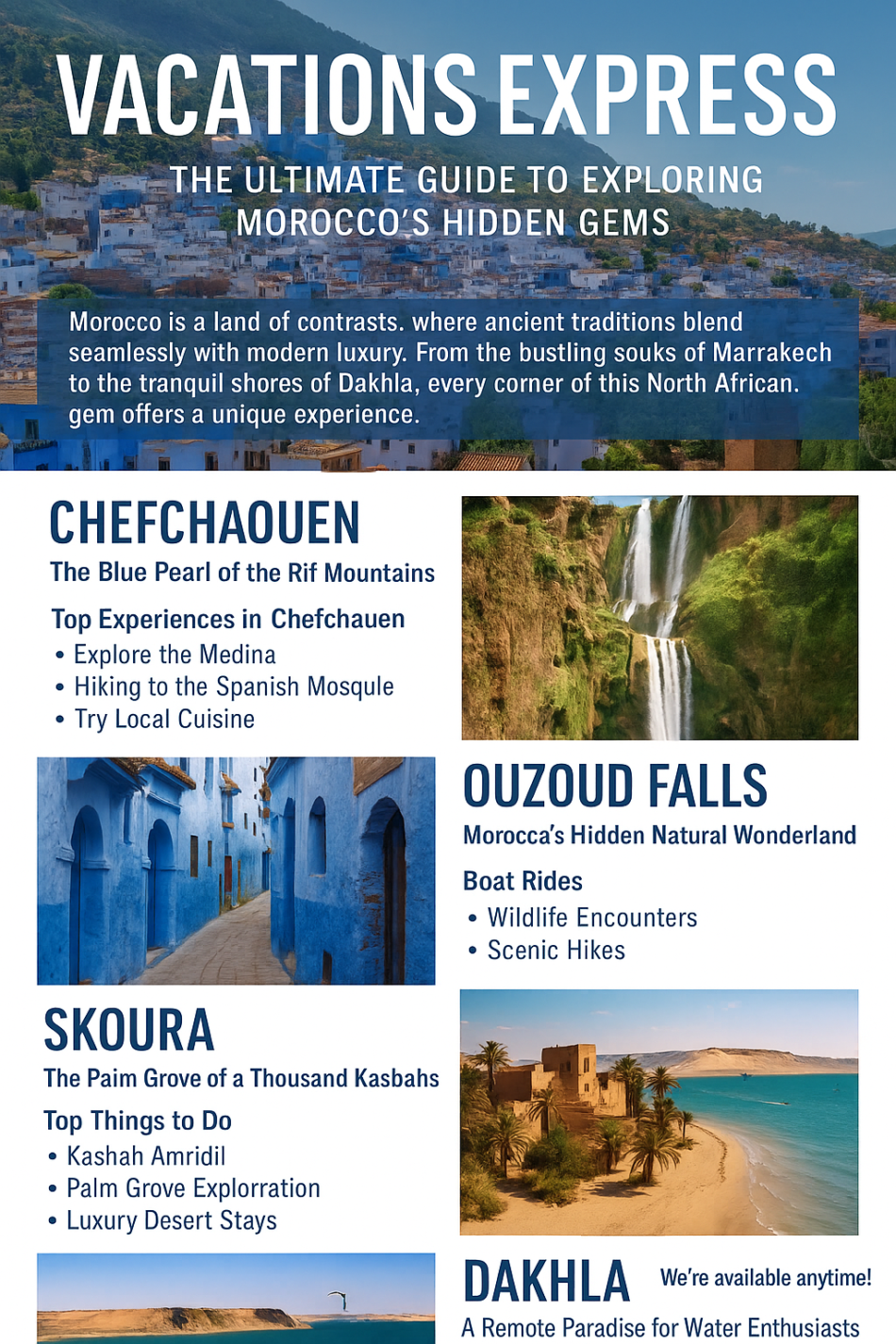 Vacations Express: Discover Morocco’s Hidden Gems & Escapes