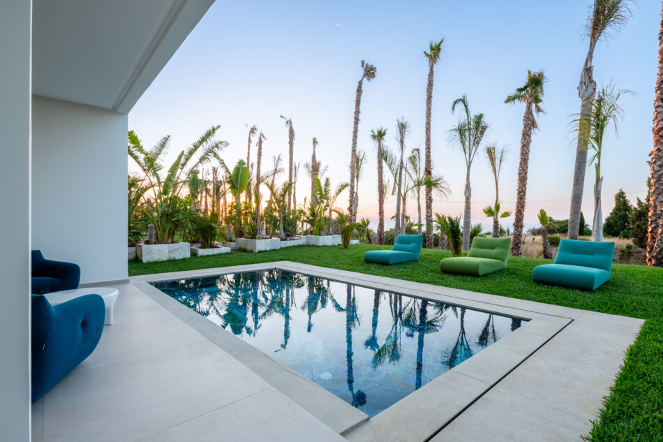 Piscine privée Tanger : Villas de luxe Le Bleu Resort avec vue mer